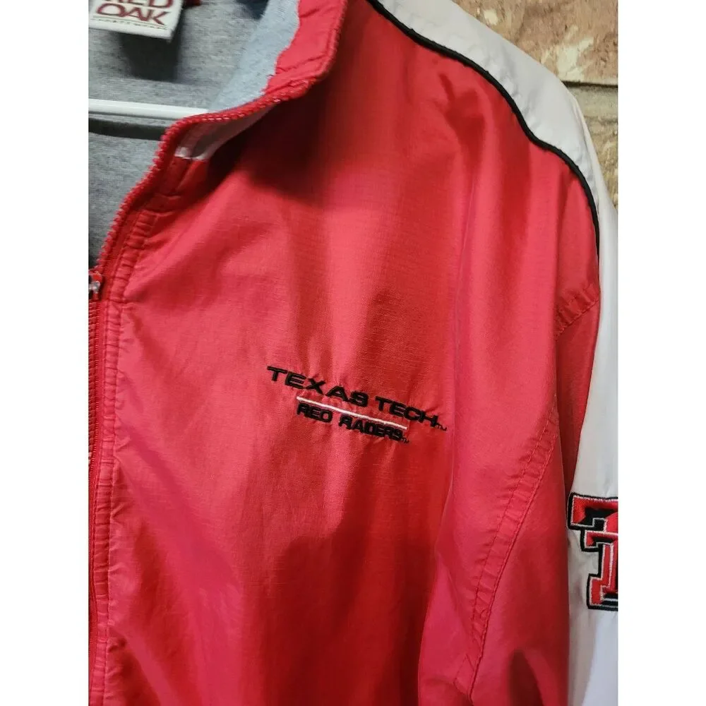 Vintage 90's Texas Tech Raiders Full Zip Windbreaker Jacket, Size Medium